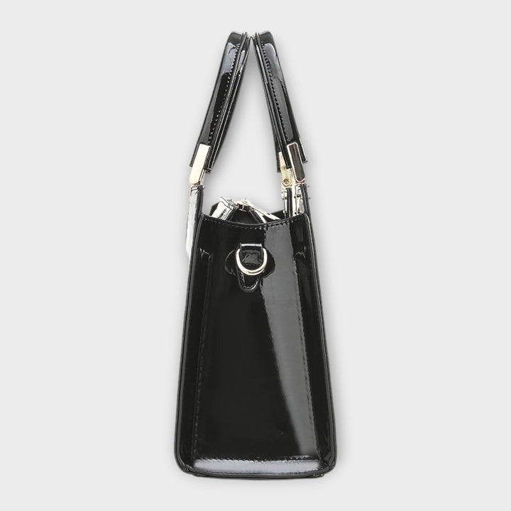 Faux Leather Bag with Crocodile-Embossed Finish