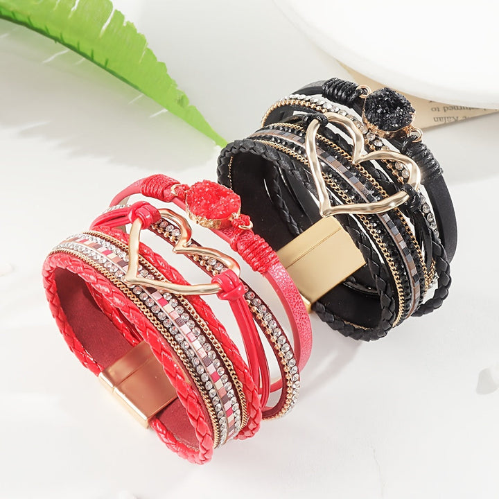 Bronwen | Bohemian Layered Leather Bracelet