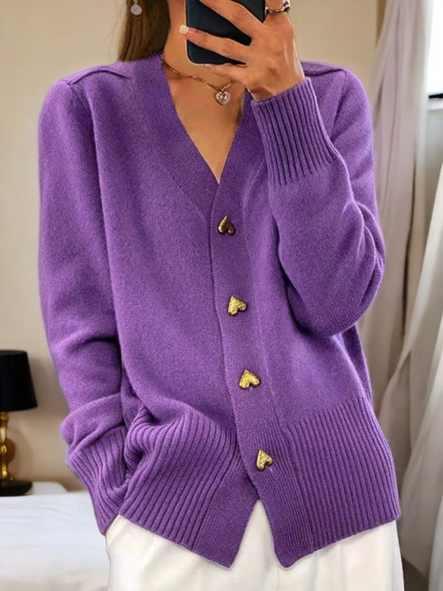 PENELOPE | V-NECK CHUNKY KNIT CARDIGAN