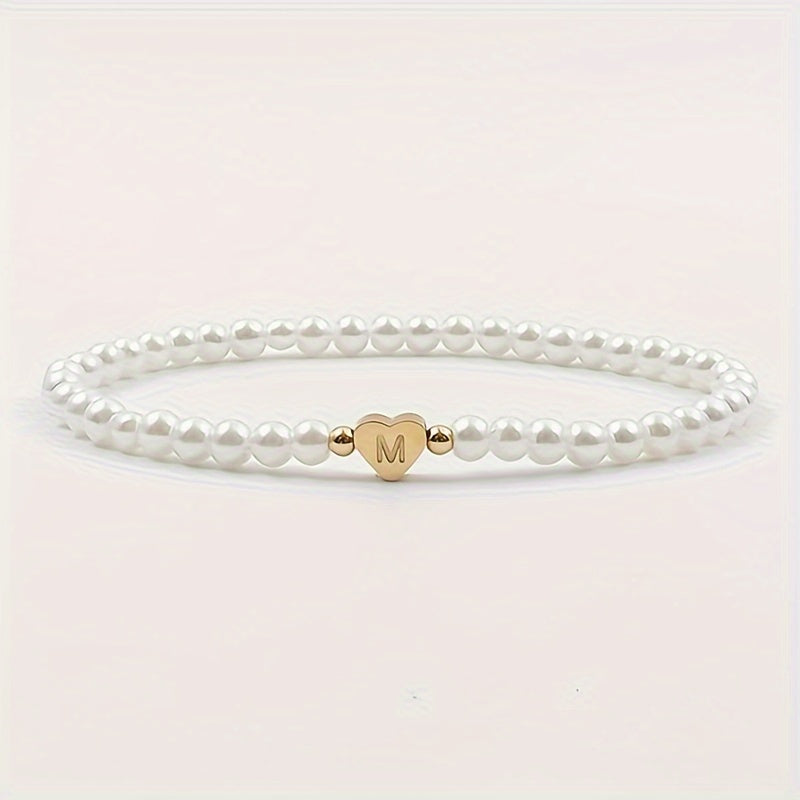 Abigail | Heart Initial Bracelet (A–Z)