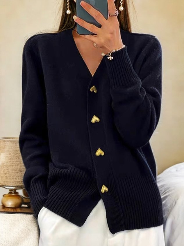 PENELOPE | V-NECK CHUNKY KNIT CARDIGAN