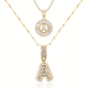 Imelda | Moissanite Initial Necklace Set