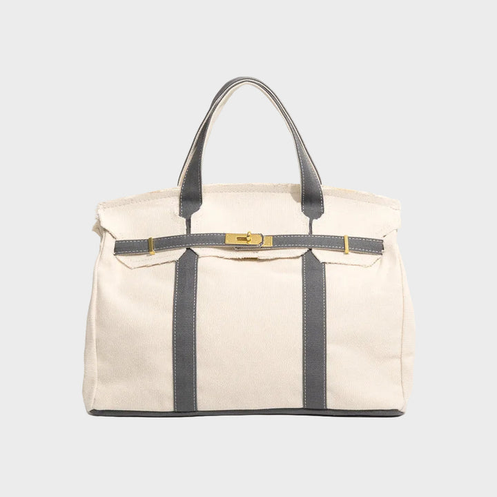 Water-Resistant Canvas Shopper Tote