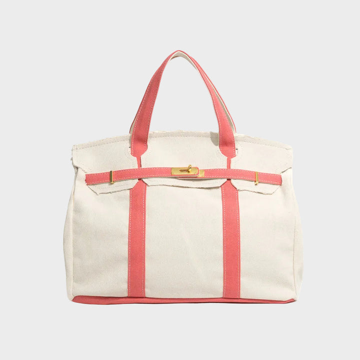 Water-Resistant Canvas Shopper Tote