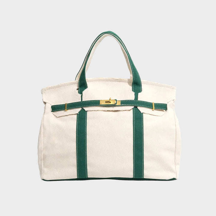 Water-Resistant Canvas Shopper Tote