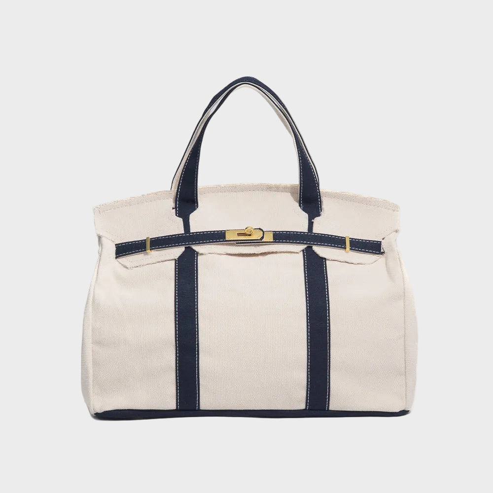 Water-Resistant Canvas Shopper Tote