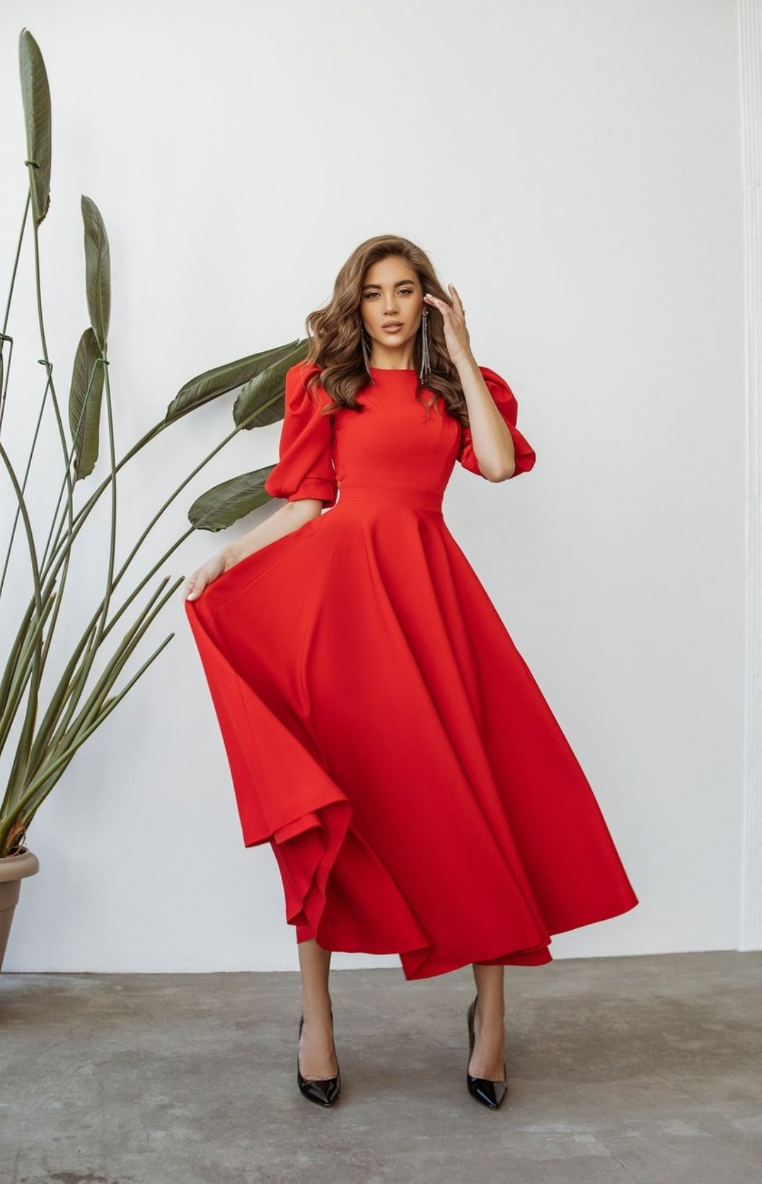 ELEANOR | ELEGANT MIDI OCCASION DRESS