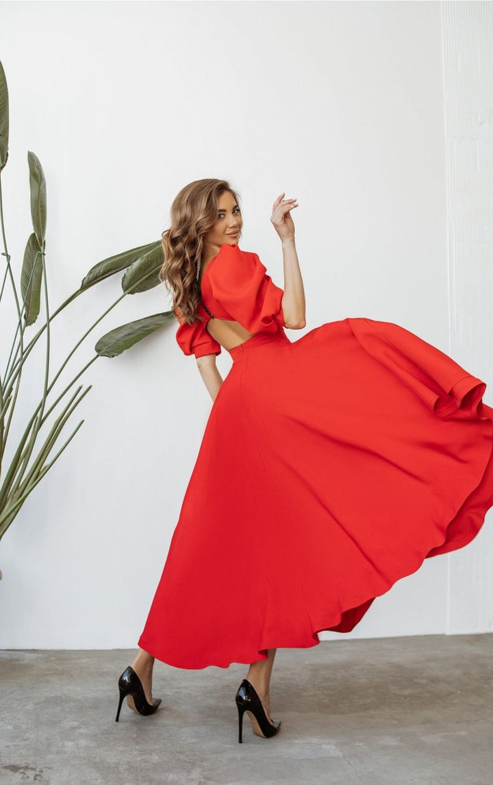 ELEANOR | ELEGANT MIDI OCCASION DRESS