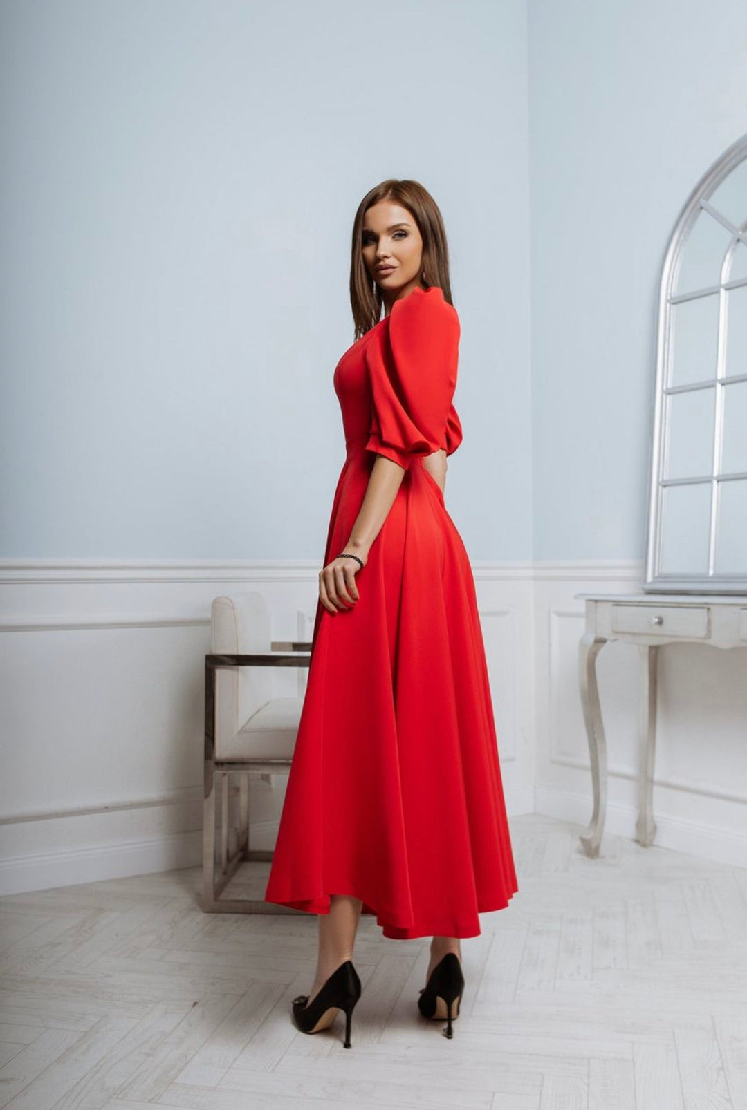 ELEANOR | ELEGANT MIDI OCCASION DRESS