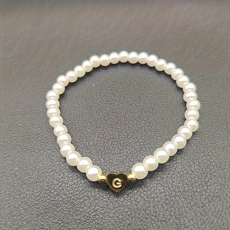 Abigail | Heart Initial Bracelet (A–Z)