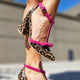 Hattie | Green Leopard Print Sandals with Colorful Accent