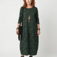 AOIFE | ELEGANT LEAF PRINT MIDI DRESS