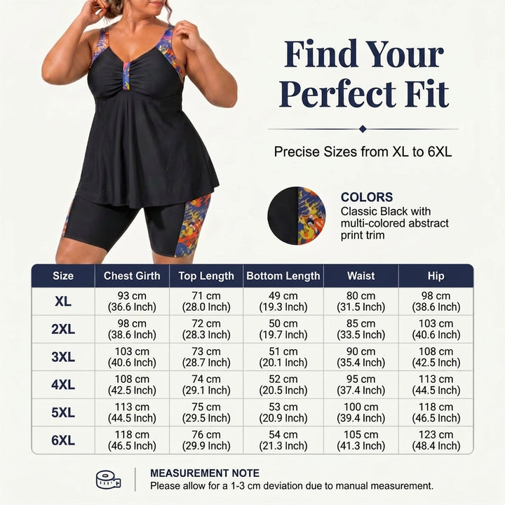 CORDELIA | Flattering Tankini and Boy Short Swim Set