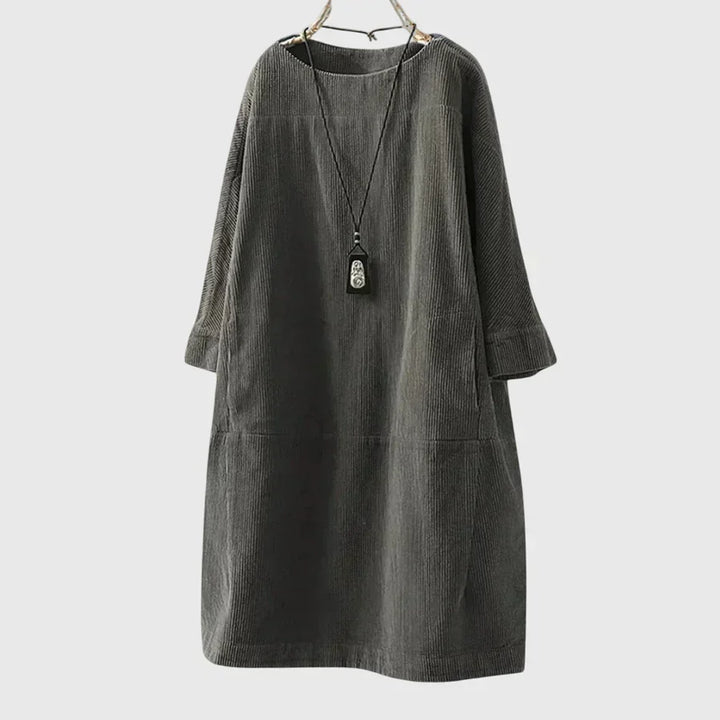Grace | Relaxed Corduroy Midi Dress
