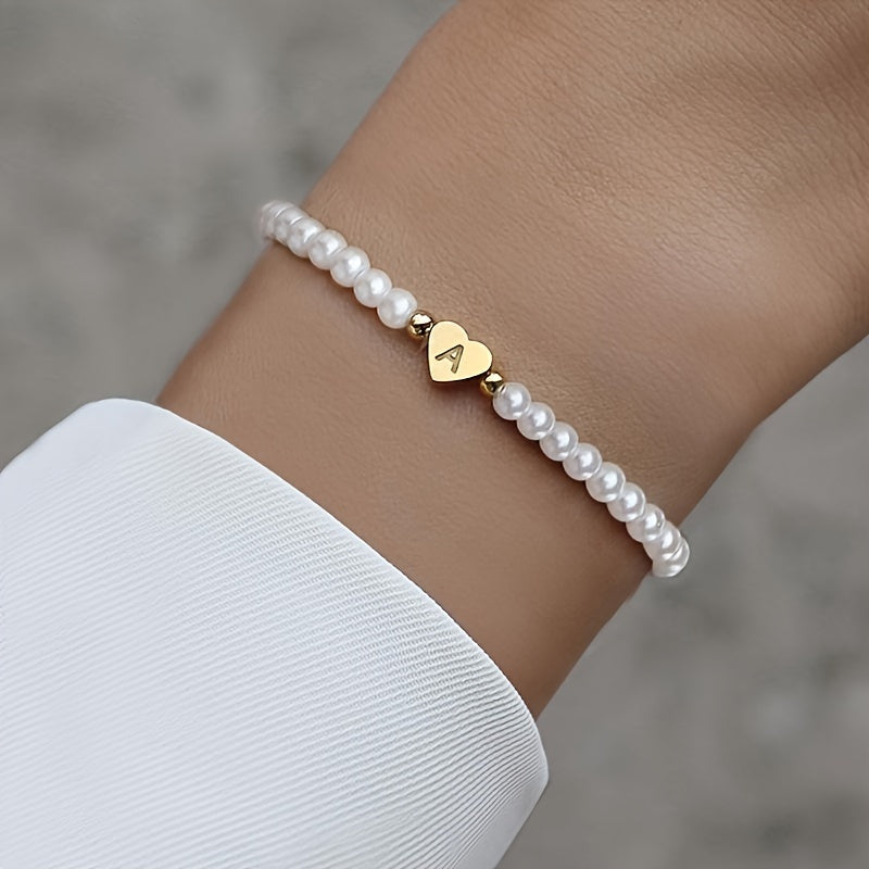 Abigail | Heart Initial Bracelet (A–Z)