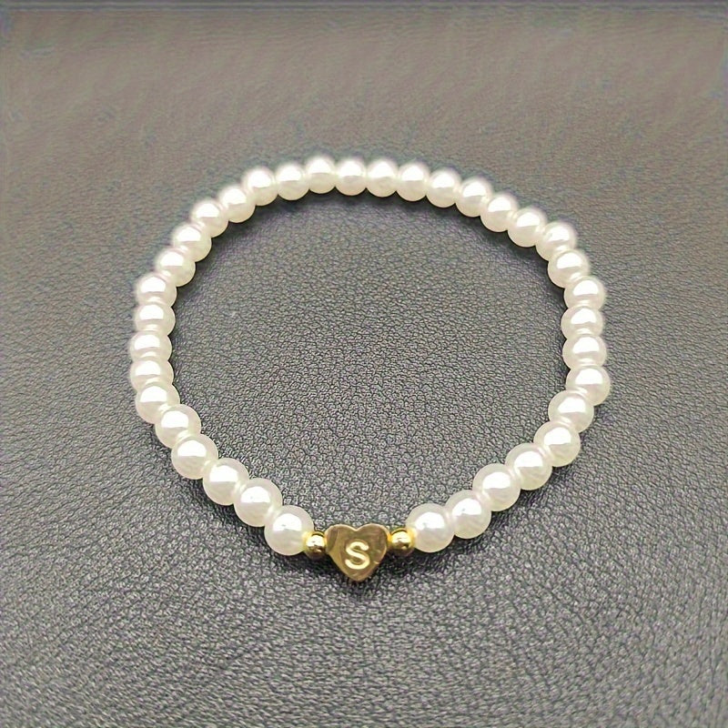 Abigail | Heart Initial Bracelet (A–Z)