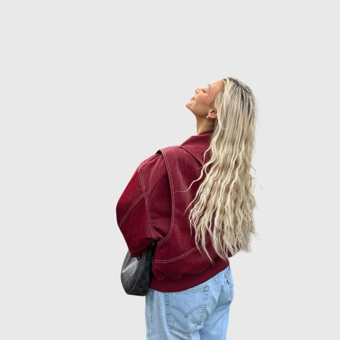 Faye  - Oversized Leather Jacket