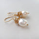 Maud | Vintage Pearl Earrings with Gold Thread