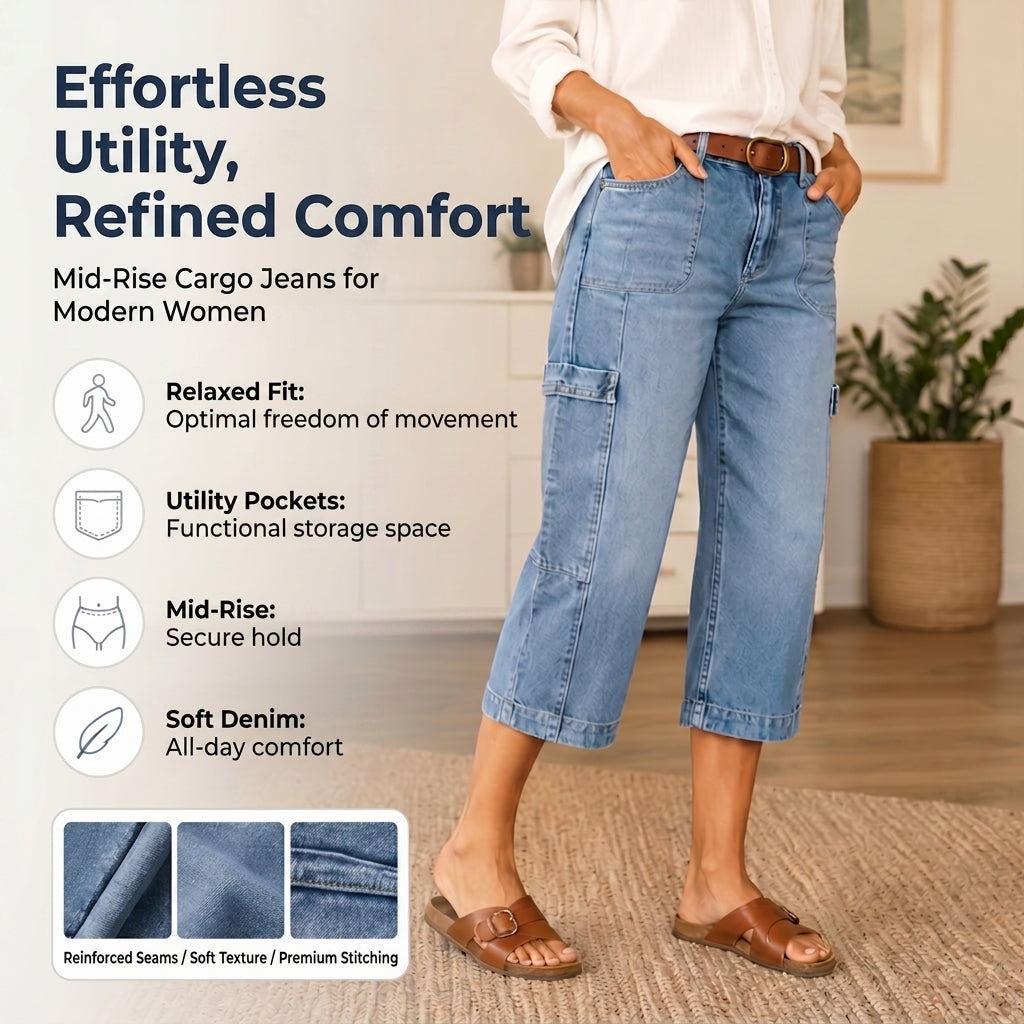 EDITH | Relaxed Cropped Stretch Jeans