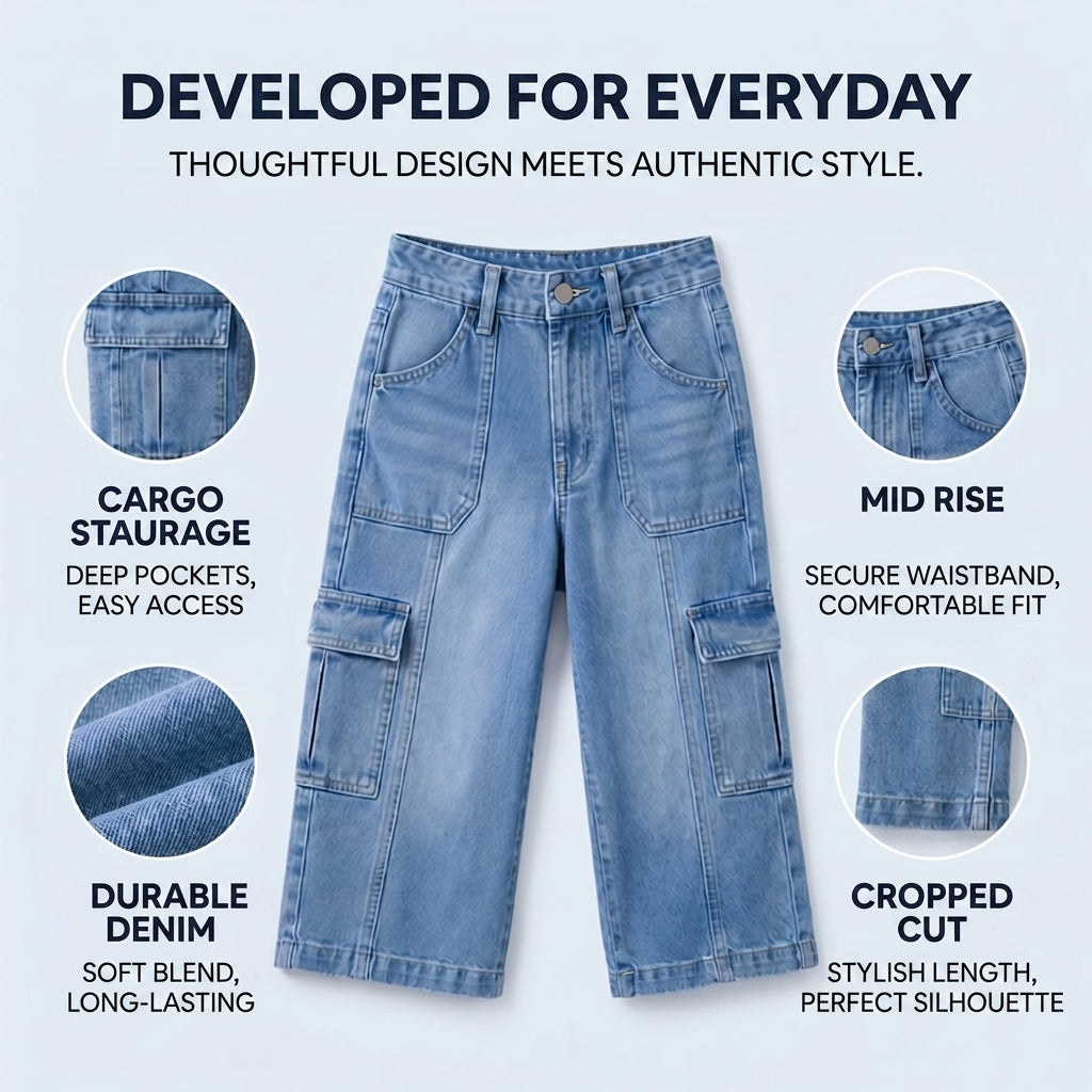 EDITH | Relaxed Cropped Stretch Jeans