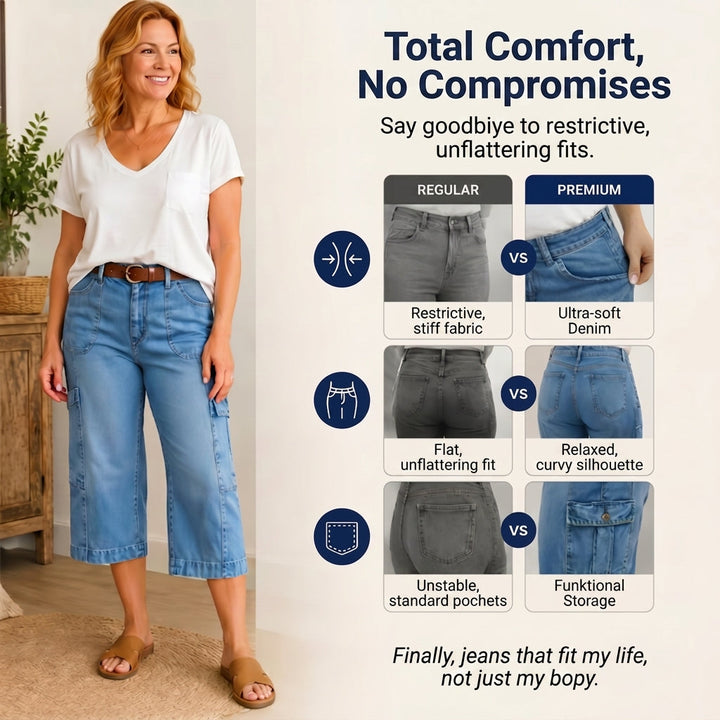 EDITH | Relaxed Cropped Stretch Jeans