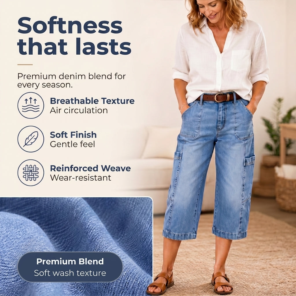 EDITH | Relaxed Cropped Stretch Jeans