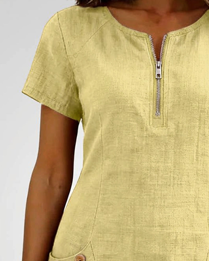 MARGOT| A-LINE ZIP-POCKET DRESS