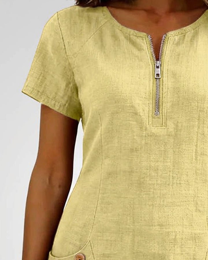 MARGOT| A-LINE ZIP-POCKET DRESS