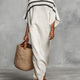 FAOBHRA | RELAXED LINEN BLEND MAXI DRESS