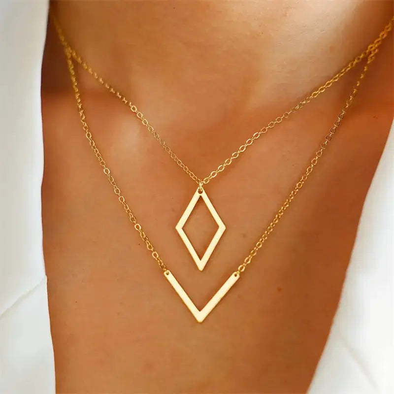 Vita | Geometric V Pendant Necklace