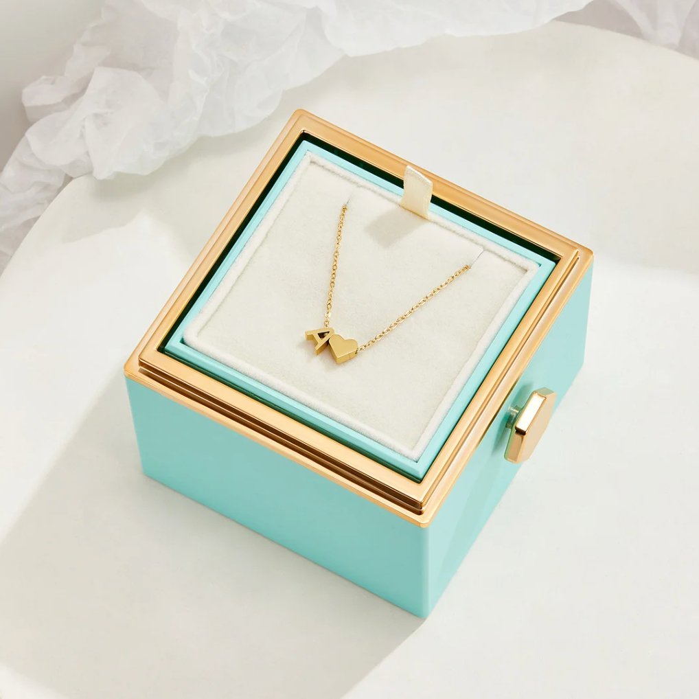 Emmeline | Initial Necklace with Heart Pendant