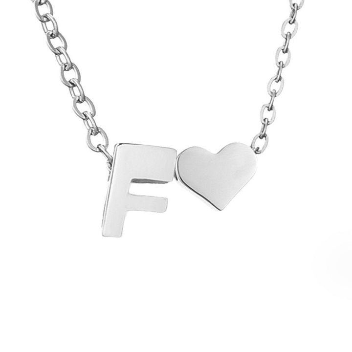 Emmeline | Initial Necklace with Heart Pendant