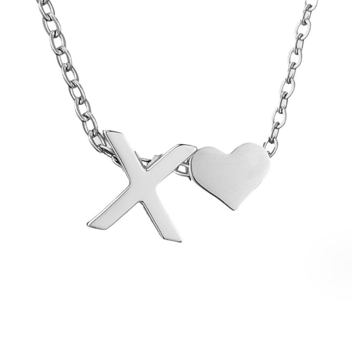 Emmeline | Initial Necklace with Heart Pendant