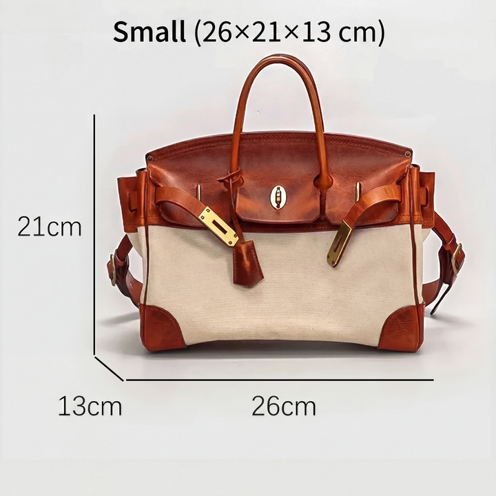 Travel Duffle Bag with Leather Trim