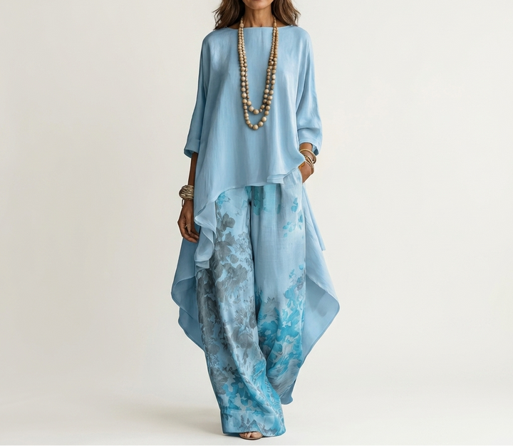SYBILLA | ASYMMETRIC TUNIC & TROUSERS SET