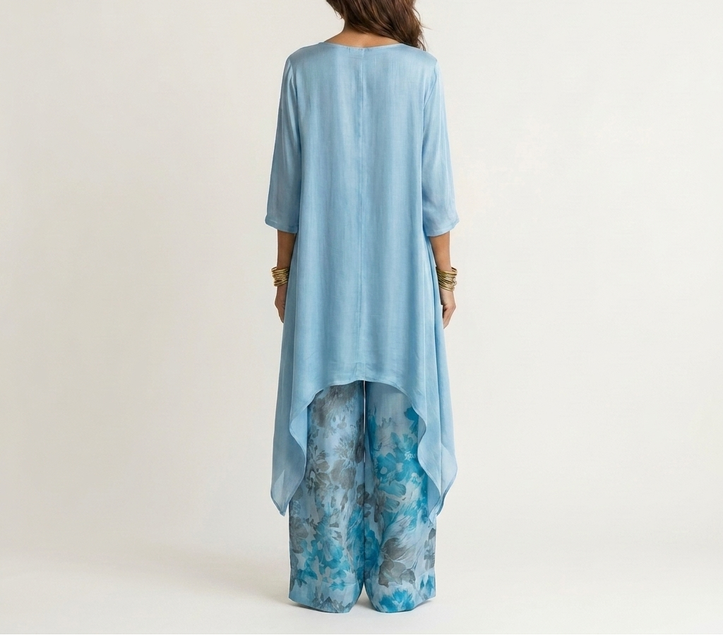 SYBILLA | ASYMMETRIC TUNIC & TROUSERS SET