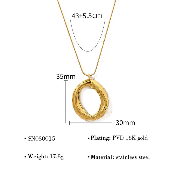 Gail | Gilded Oval Necklace
