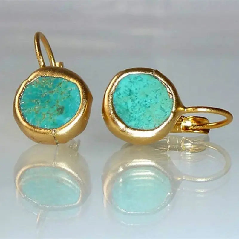 Sonia | Turquoise and Gold Earrings