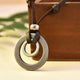 Heather | Vintage-Style Silver-Plated Leather Necklace