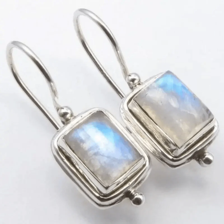 Beatrice | Vintage Square Moonstone Earrings