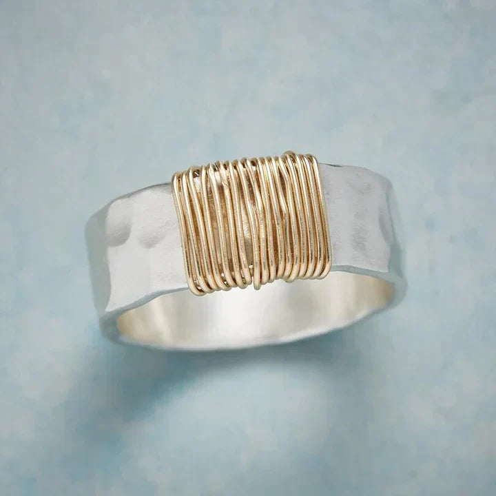 Emma | Timeless Gold and Silver Vintage Ring