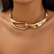 Davina | Bold Textured Gold Necklace