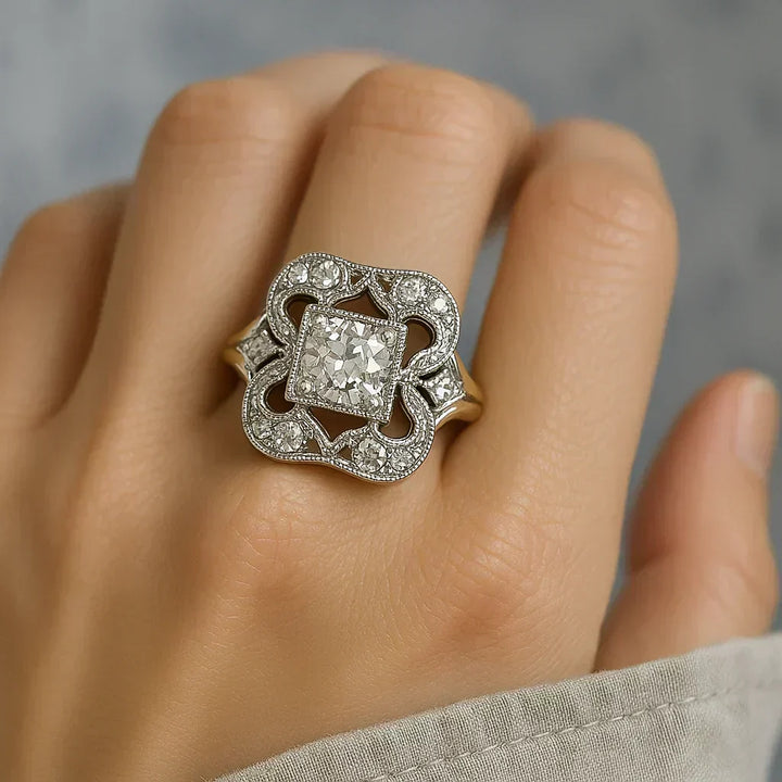 Millicent | Classic Gold Ring with Vintage Zirconia