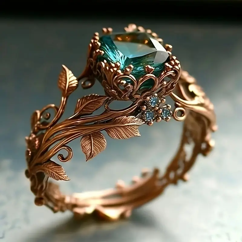 Bryony | Natural Green Crystal Ring
