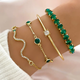 Frances | Vintage Green Zirconia Bracelet Set