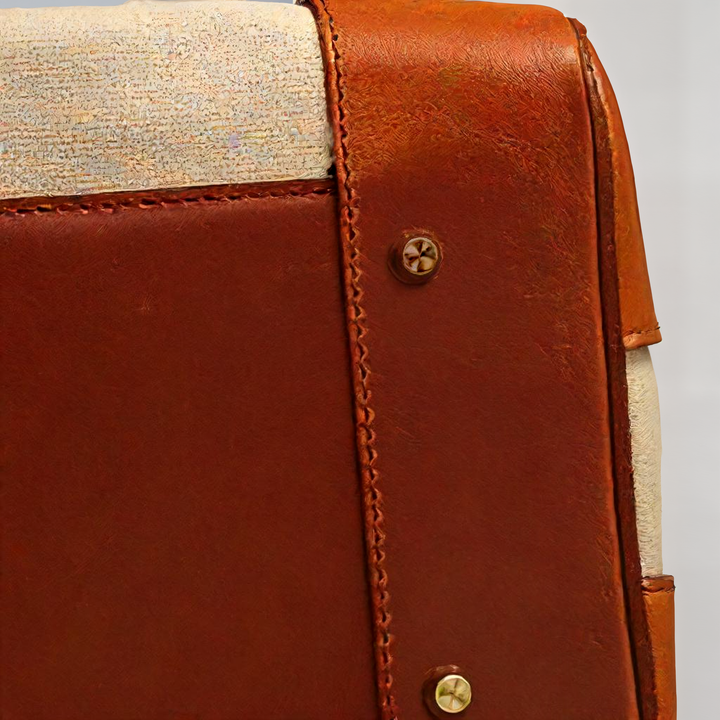 Travel Duffle Bag with Leather Trim