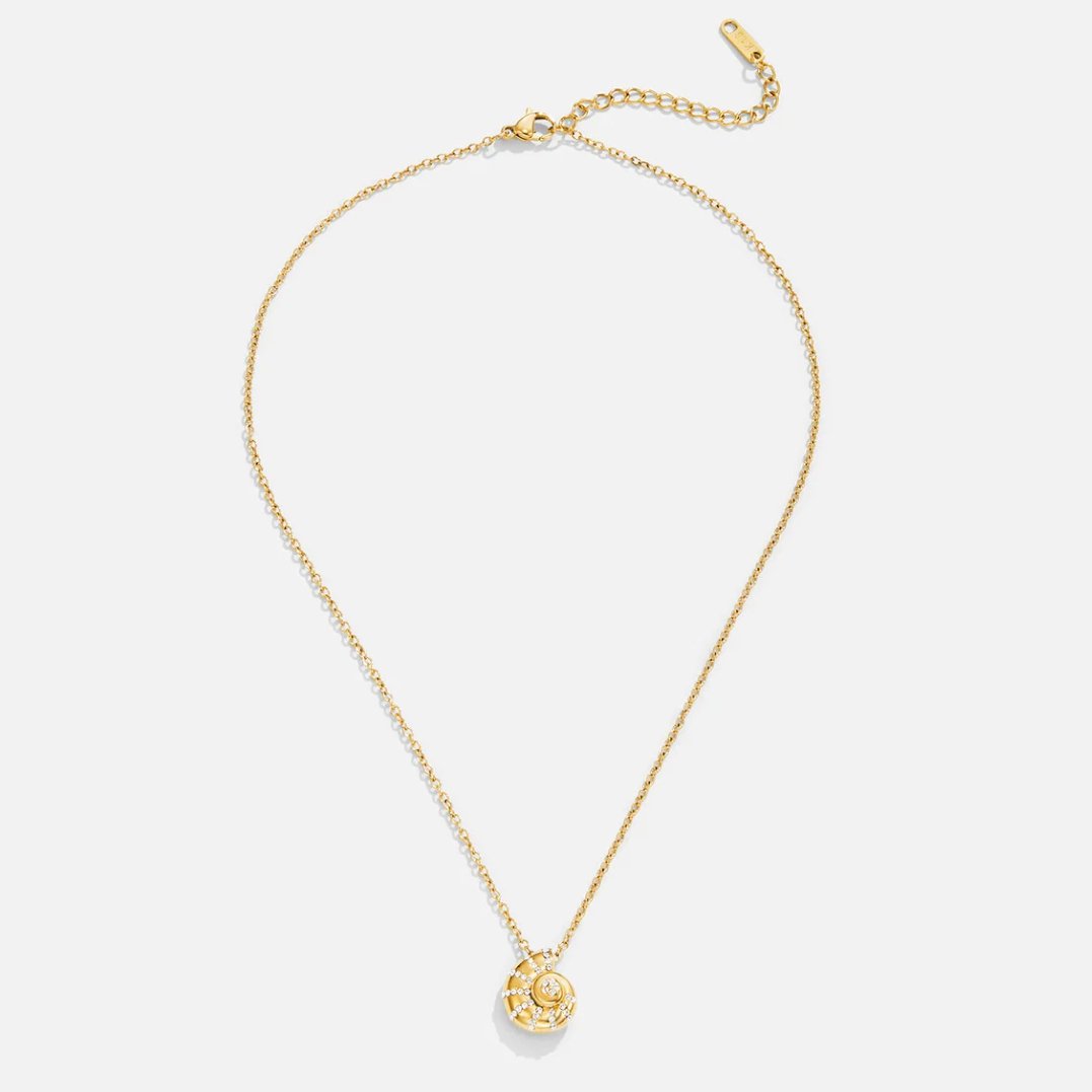 Shelley | Shell and Crystal Pendant Necklace