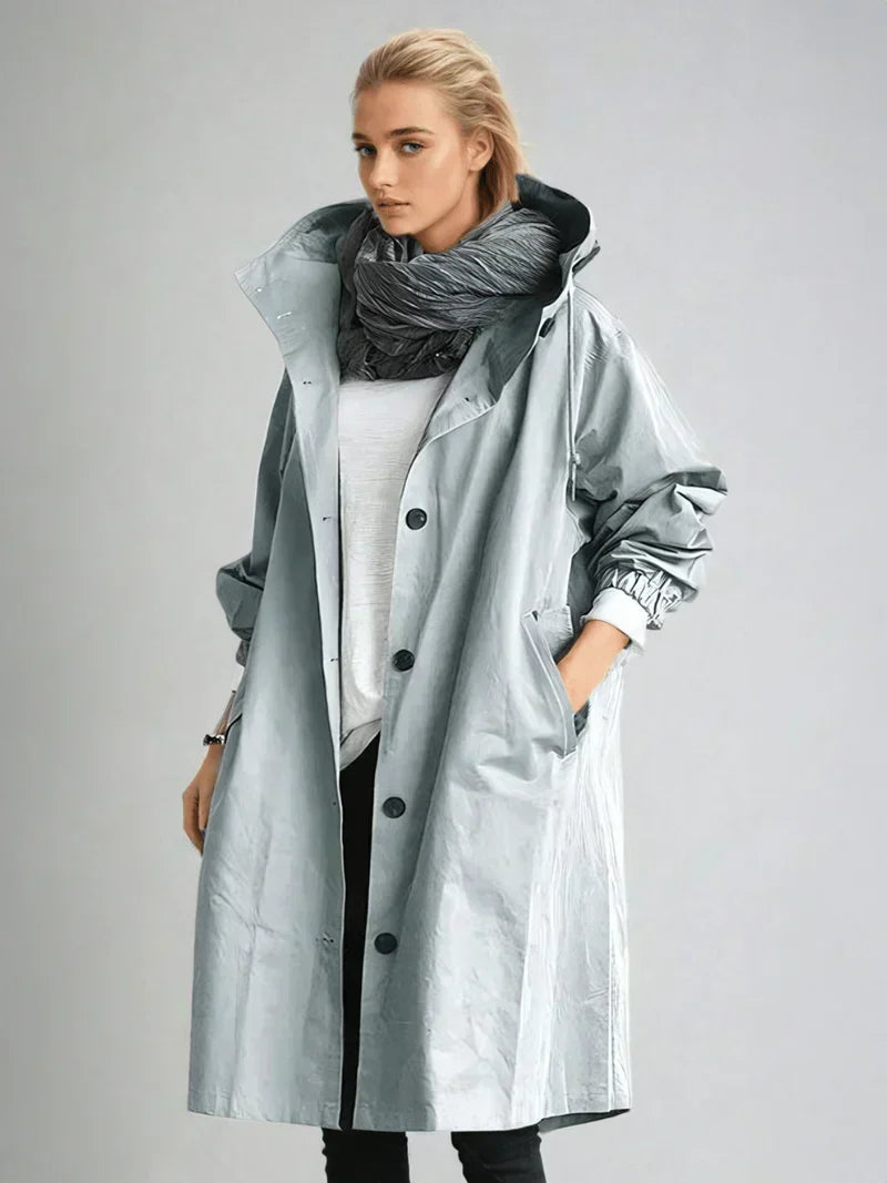 MARGARET | Hooded Belted Trench Raincoat