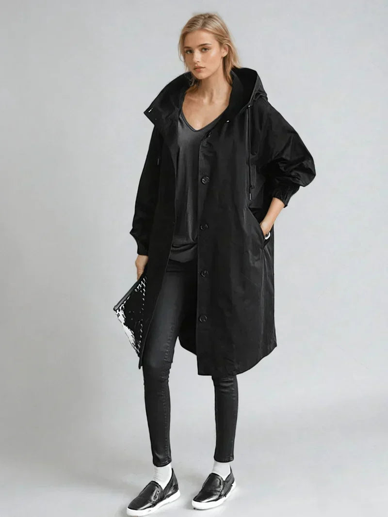 MARGARET | Hooded Belted Trench Raincoat