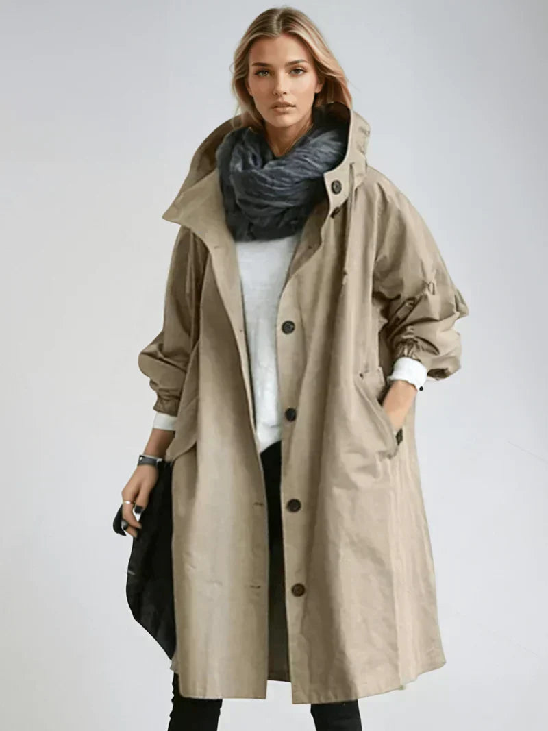 MARGARET | Hooded Belted Trench Raincoat
